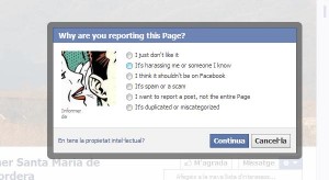 Denunciar la pàgina a facebook -2
